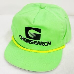 Chemsearch Vintage Trucker Rope Hat Cap Adjustable Strapback Green Outdoors